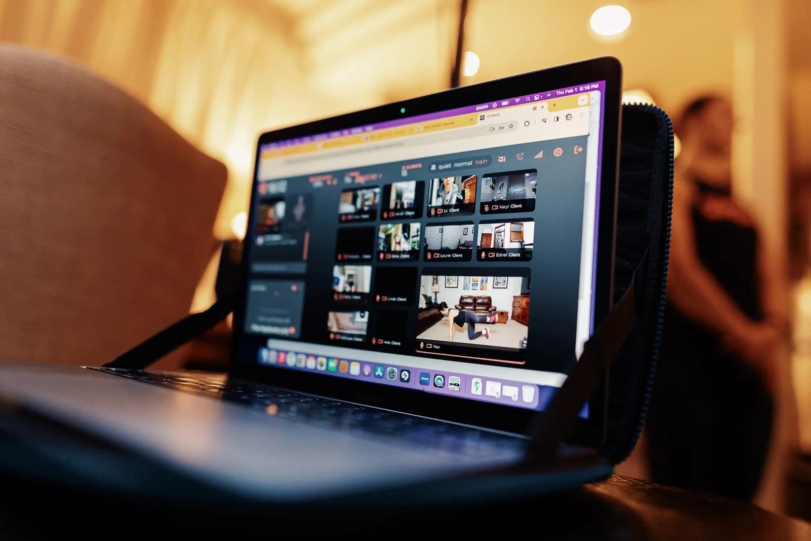 GYMYG app preview on a laptop